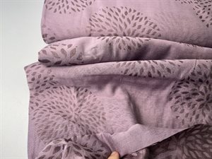Fastvævet jacquard - smuk blid lilla med mønster